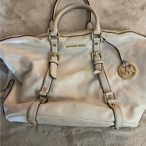 Michael Kors White Leather Satchel